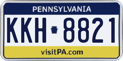 PA license plate KKH8821