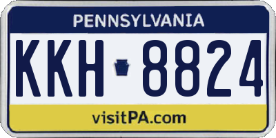 PA license plate KKH8824
