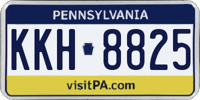 PA license plate KKH8825