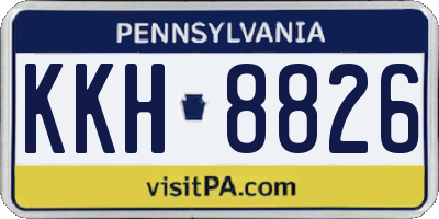 PA license plate KKH8826