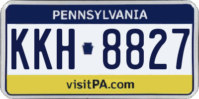 PA license plate KKH8827