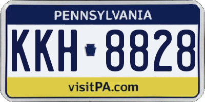PA license plate KKH8828