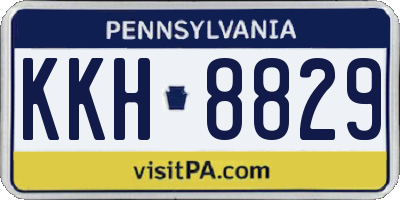 PA license plate KKH8829