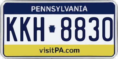PA license plate KKH8830