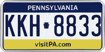PA license plate KKH8833