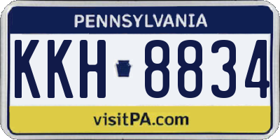 PA license plate KKH8834