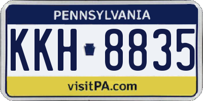 PA license plate KKH8835