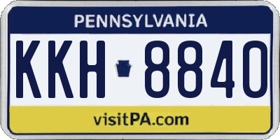 PA license plate KKH8840