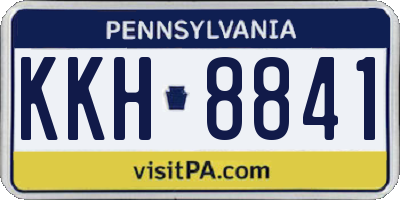 PA license plate KKH8841