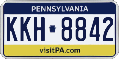 PA license plate KKH8842