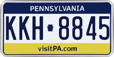 PA license plate KKH8845