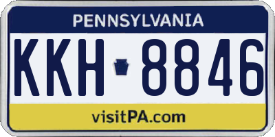 PA license plate KKH8846