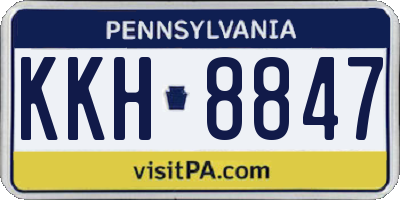 PA license plate KKH8847