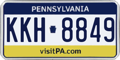 PA license plate KKH8849
