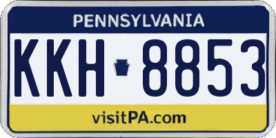 PA license plate KKH8853