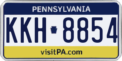 PA license plate KKH8854