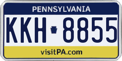 PA license plate KKH8855