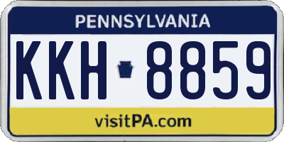 PA license plate KKH8859