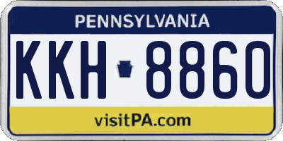 PA license plate KKH8860