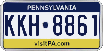 PA license plate KKH8861