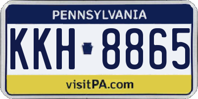PA license plate KKH8865