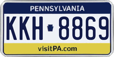 PA license plate KKH8869