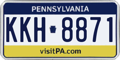 PA license plate KKH8871