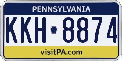 PA license plate KKH8874