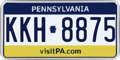 PA license plate KKH8875