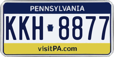 PA license plate KKH8877
