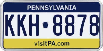 PA license plate KKH8878