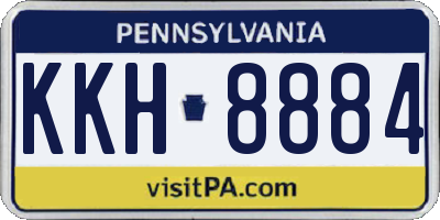 PA license plate KKH8884