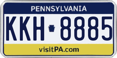PA license plate KKH8885