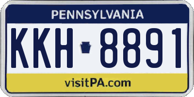 PA license plate KKH8891