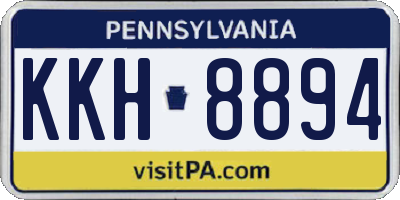PA license plate KKH8894