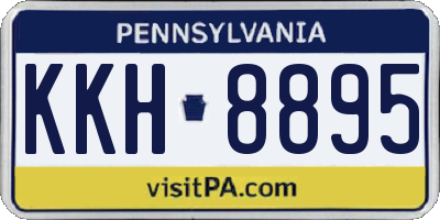 PA license plate KKH8895