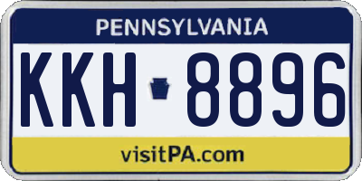 PA license plate KKH8896