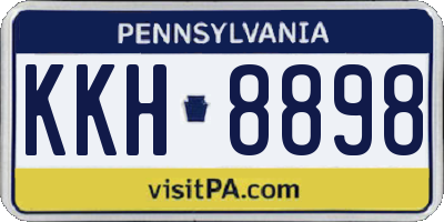 PA license plate KKH8898