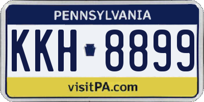 PA license plate KKH8899