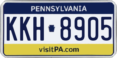 PA license plate KKH8905