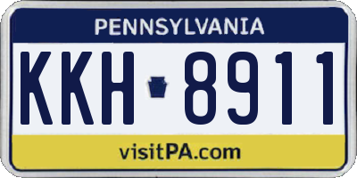 PA license plate KKH8911