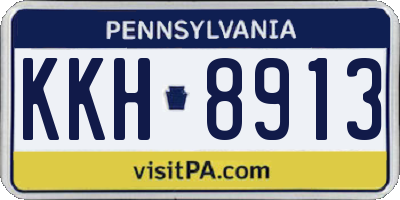 PA license plate KKH8913