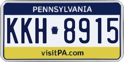 PA license plate KKH8915