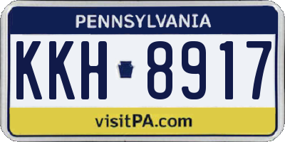 PA license plate KKH8917