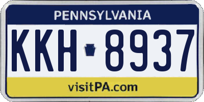 PA license plate KKH8937