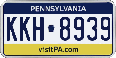 PA license plate KKH8939