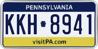 PA license plate KKH8941