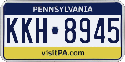 PA license plate KKH8945