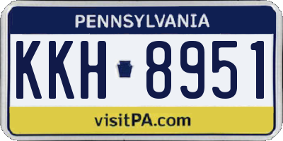 PA license plate KKH8951