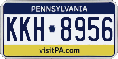 PA license plate KKH8956